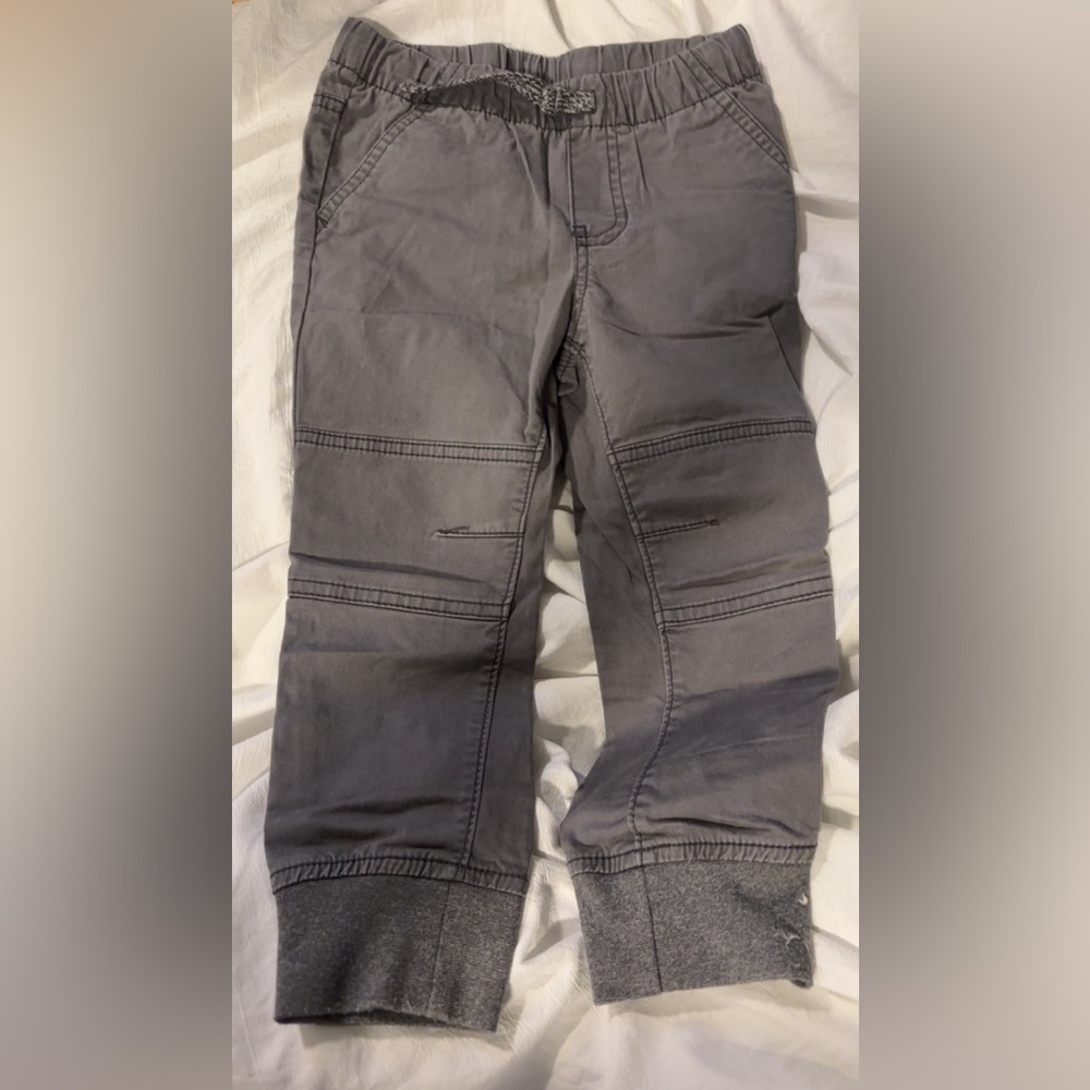 CAT & JACK TODDLER BOY GREY JOGGERS W/ REINFORCED KNEES -SIZE 3T